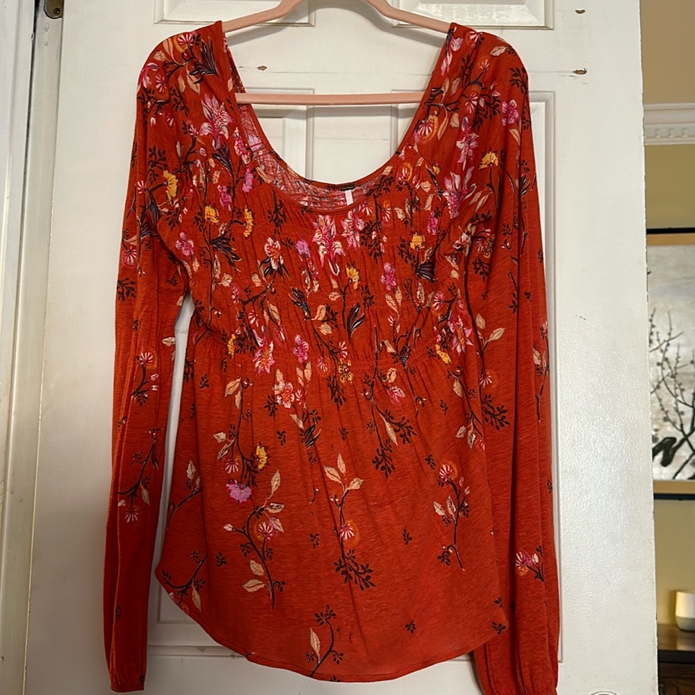 Free people open neck top